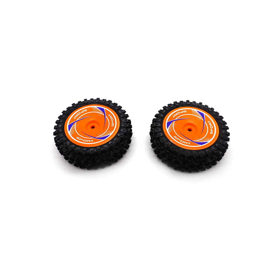 Front and Rear Wheels Rubber Tires Non-Slip and Wear-Resistant Tyre for WLtoys 124010 124008 124016 RC Drift Car Upgrade Parts