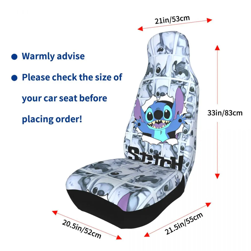 Stitches Car Accessory Seat Covers for Front Seats Interior Auto Truck Van SUV Cars High Quality Cover Set of 2