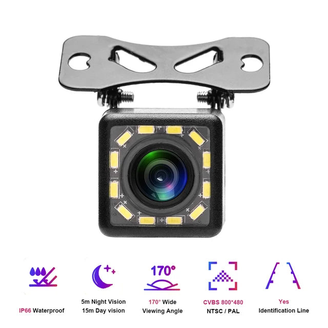 Luckdragon Car Vehicle HD CVBS AHD Reverse Camera 170 Degree Fish eye Lens Starlight N ight Vision HD Universal Rear View Camera