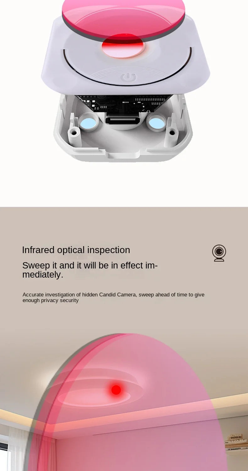 Wireless Anti Spy Detector Portable Infrared Camera Finder Security Protection Anti-Peeping Hidden Devices Camera Bug Detector