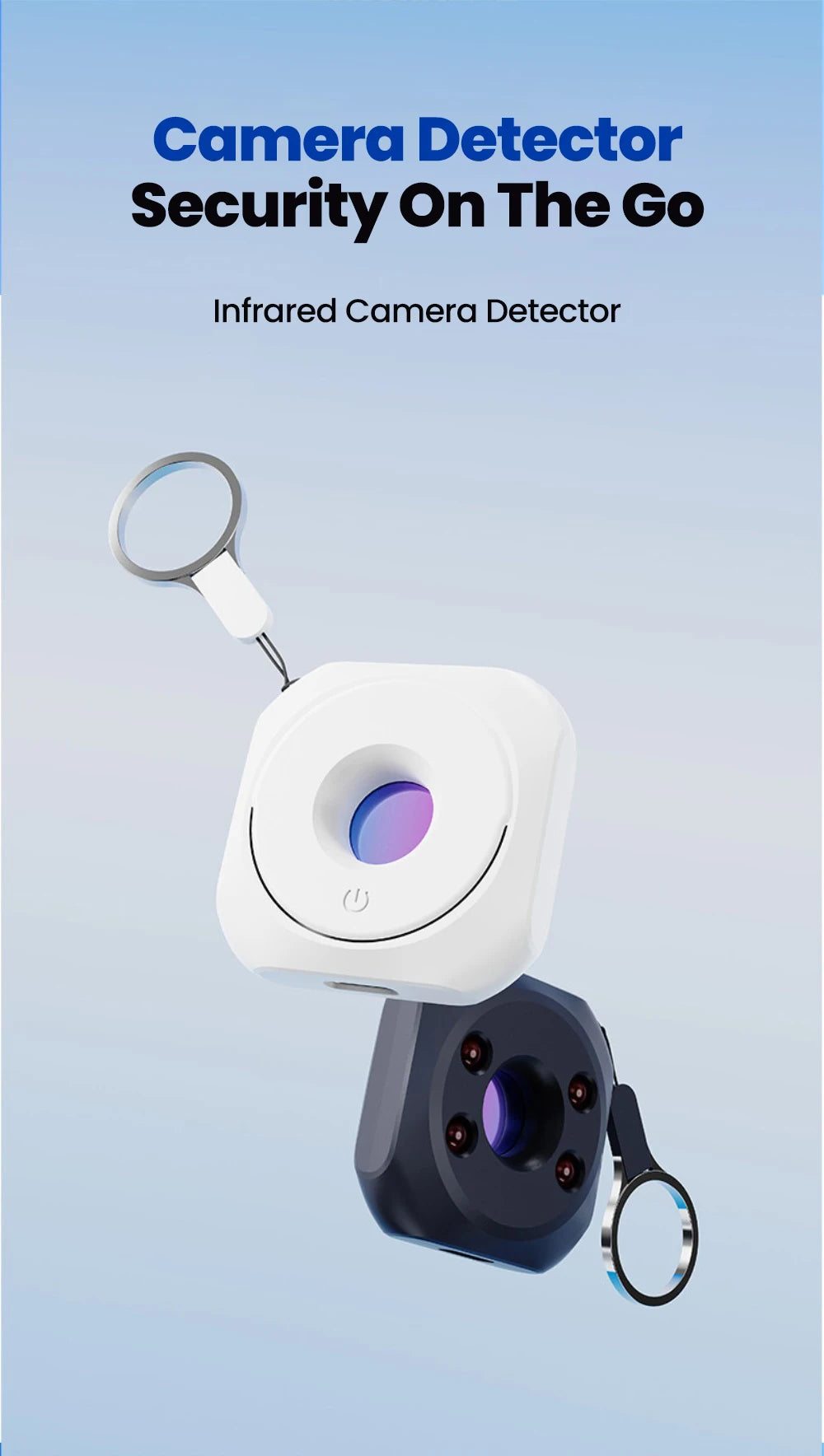 Anti-spy Camera Detector Portable Hidden Lens Camera Detect Finder For Hotel Anti-Peeping Security Protection Candid Detector
