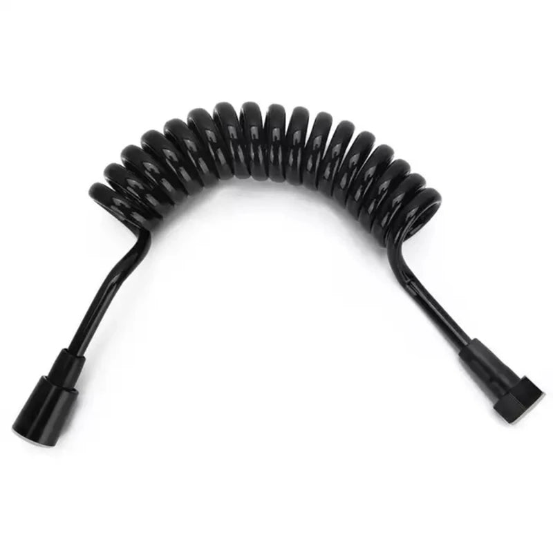 Bathroom Shower Plumbing Hoseswasher Toilet Spray Gun Telephone Wire Telescopic Spring Black White Tube Hose Bathroom Supplies