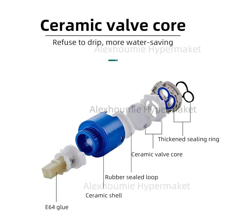 Bathroom Water Tap Washroom Faucet Deck Mounted Single Hole Single Handel Hot and Cold Water Mixer