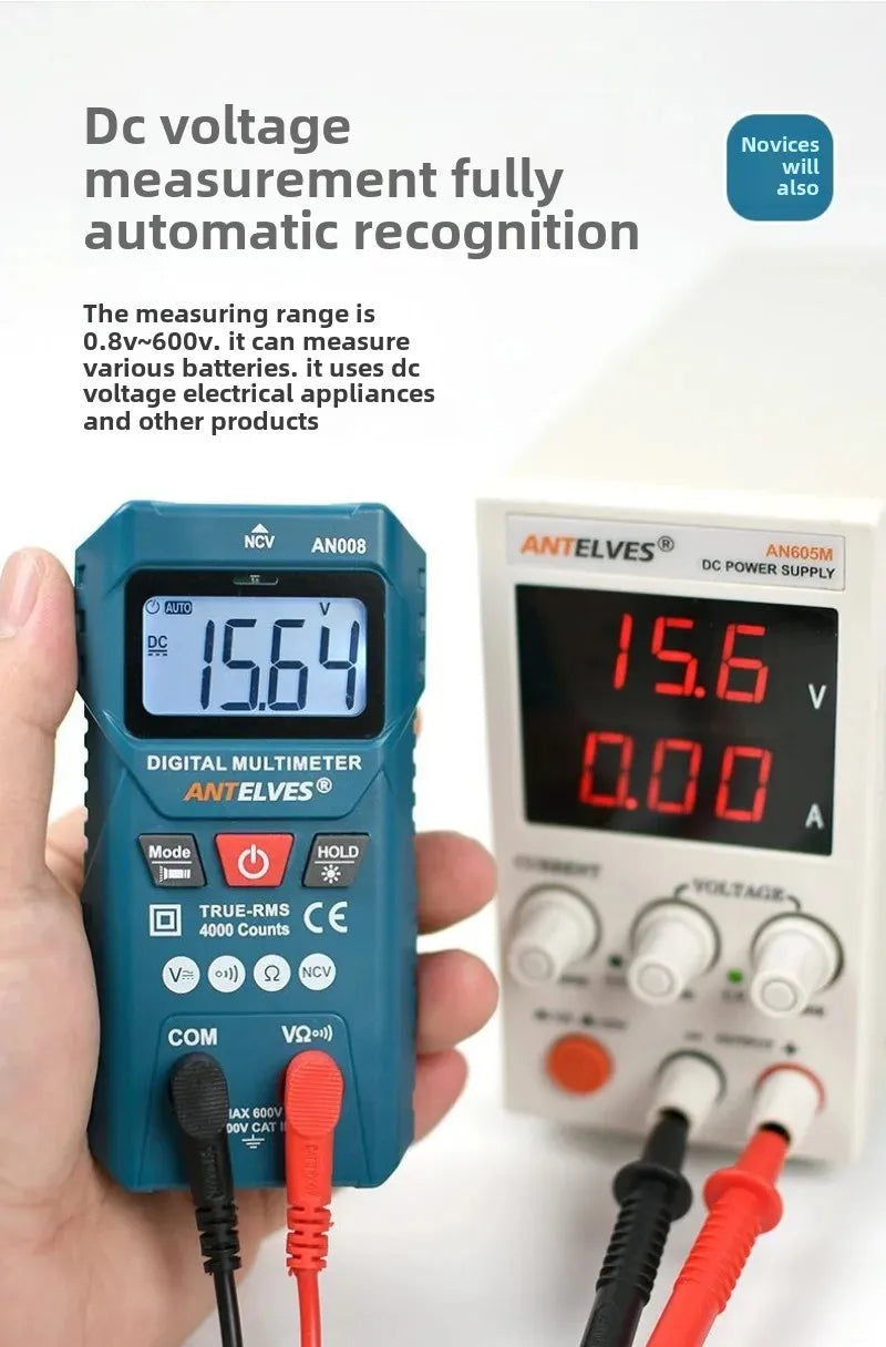 Intelligent Multimeter for Electricians, High-precision Automatic Household Digital Display Electricity Meter Without Gear Shift