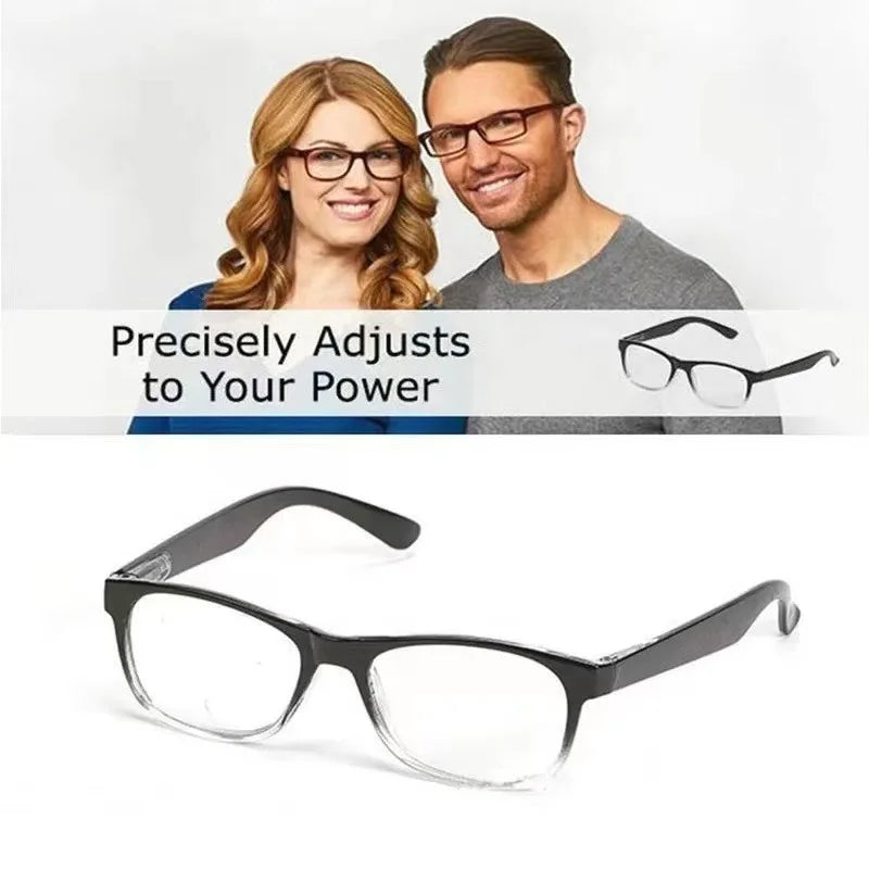 New Men Women Adjustable Multifocal Reading Glasses Optical Lenses Power Reader Range From 0.5 To 2.75 Blue Light Eyeglasses