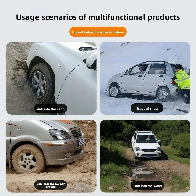 Tire Traction Mats For Cars Car Wheel Anti-Skid Pad Vehicle Mud Snow Traction Mats Accessories For Trucks Emergencies Recovery