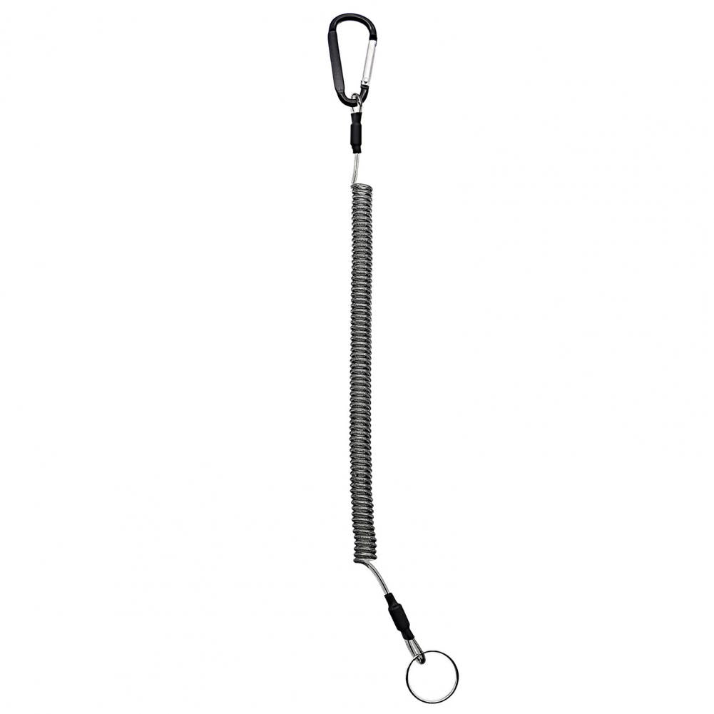 Keychains Anti-lost Rope Retractable with Keyring Carabiner Theftproof Coiled Spring Fishing Pliers Anti-lost Safety Lanyard