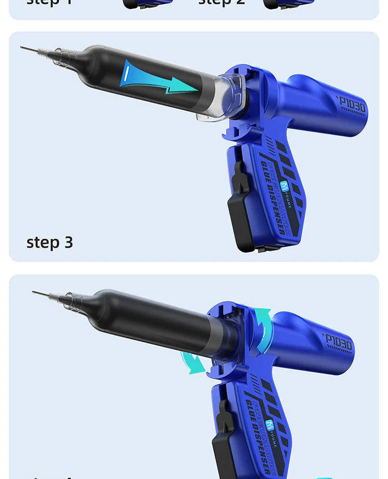Electric glue gun dispenser Rechargeable wireless automatic glue booster Universal for 10cc/30cc Syringe UV glue solder flux