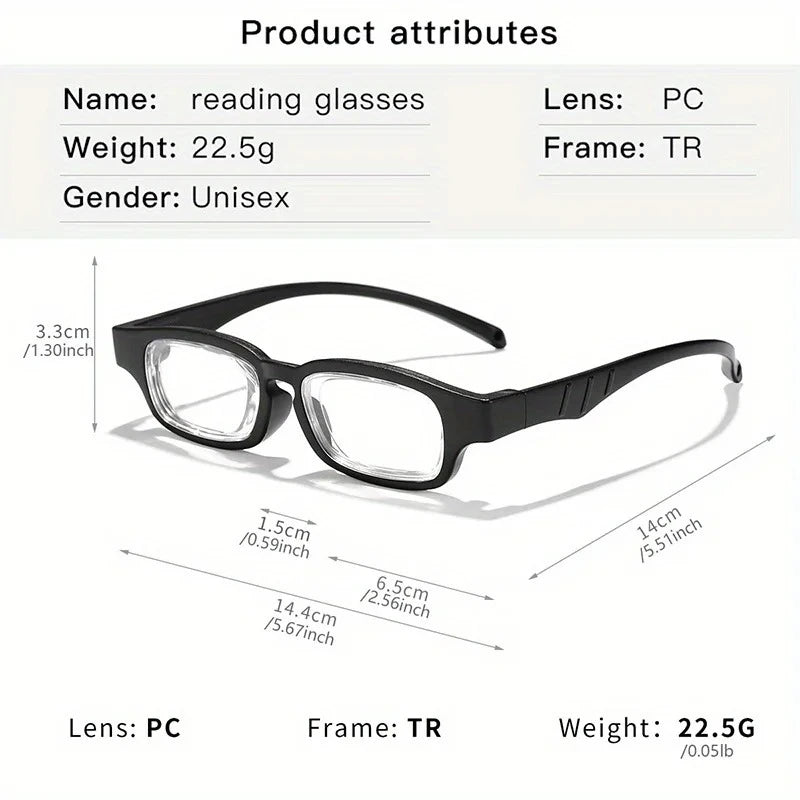 New Rotatable Adjustable Focal Length Glasses+50-+350 Degree Reading Glasses Comfortable Convenient and High-end Glasses