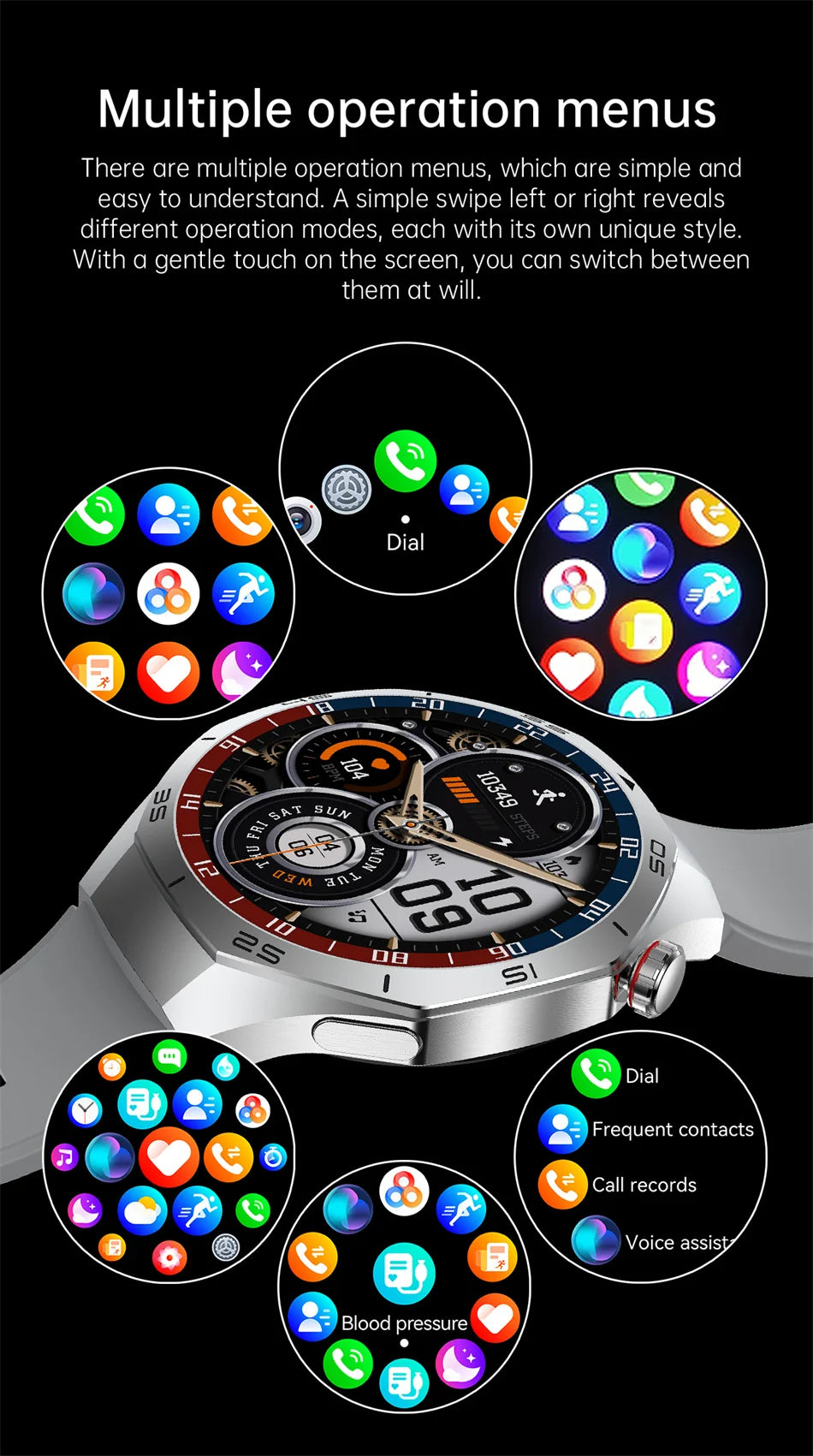 2025 New GT5 Pro GPS Track Smart Watch Men 360*360 AMOLED Screen NFC BT Call Waterproof Health Monitor Man Smartwatches IOS