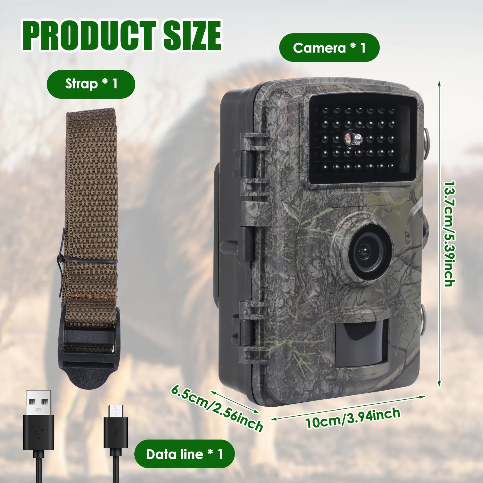 Trail Camera Infrared Sensor IP66 Waterproof Wildlife Monitoring Camera with Night Vision 90 Degree Angle Outdoor Trail Cameras