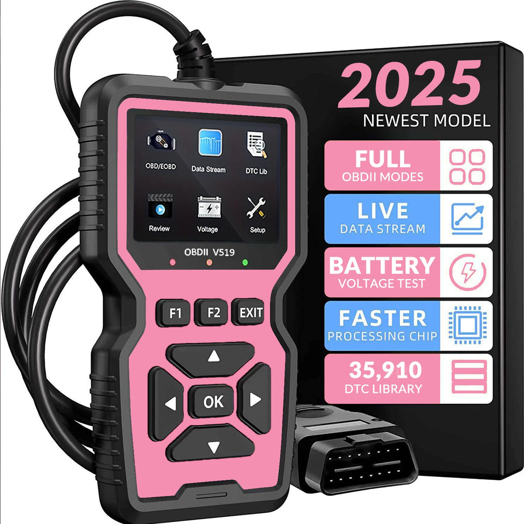 V519 Car Diagnostic Scanner - 10-Second Fast Fault Code Reader, Suitable for 99% of Vehicles (Obd2/Eobd), Easy to Operate for Mechanics, Single-Click Diagnostics, Multi-Language Support, Suitable for Home Garages and Auto Rep