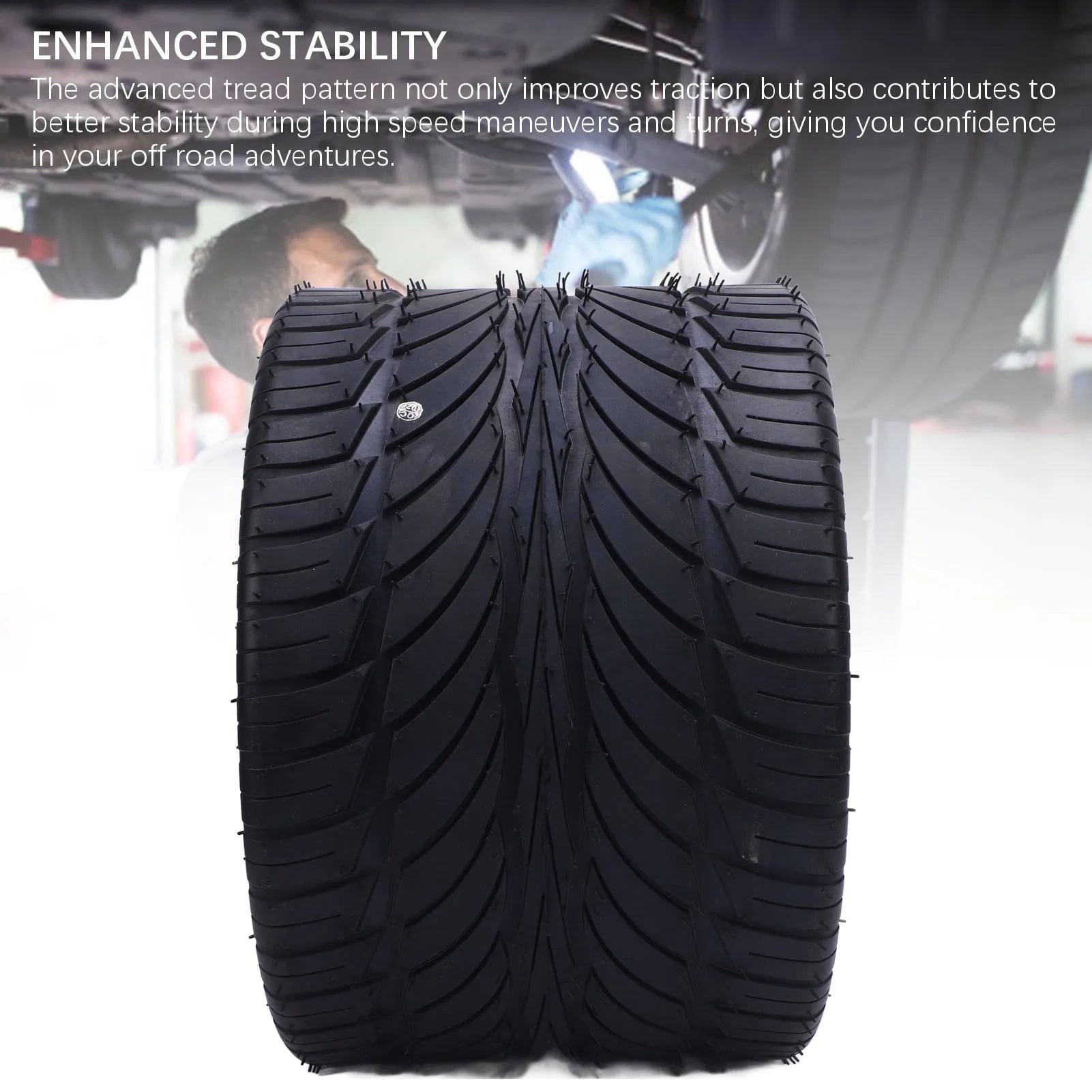 10 Inch 235/30-10 Tire Multifunctional Excellent Traction Rubber for ATV UTV Go Kart  Cart Lawn Mower All Terrain Tire
