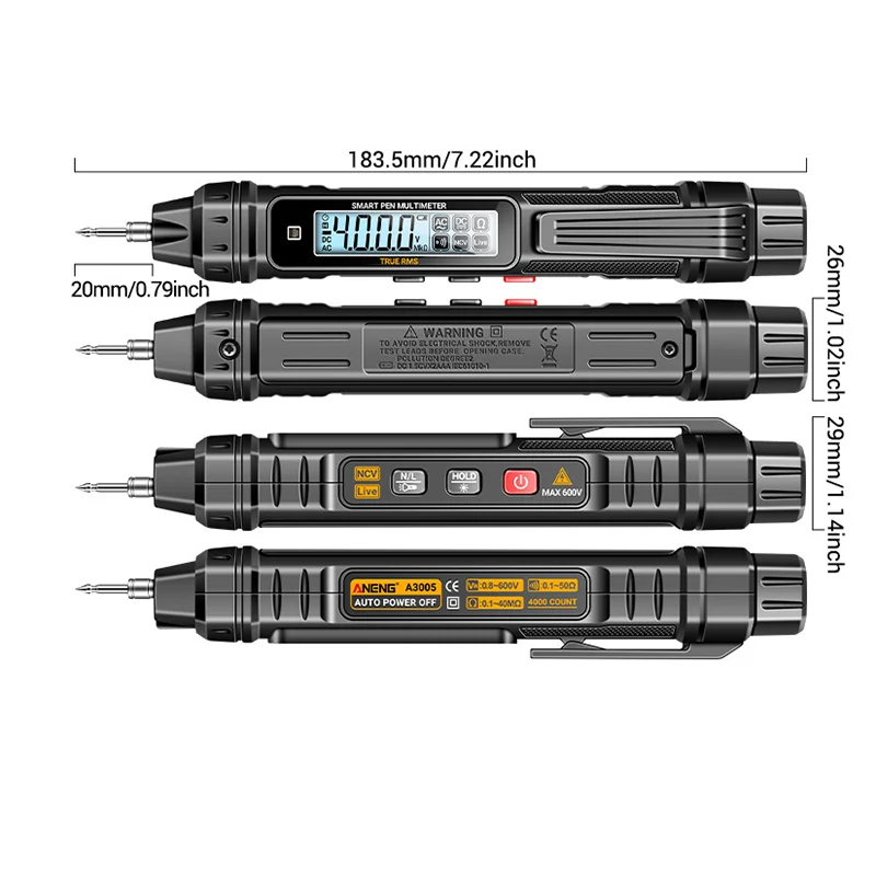 Multifunctional Pen Multimeter Digital High Precision Multimeter AC/DC Voltage Small Portable Fully Automatic Universal Meter