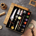 European Style Quill Pens Set with Ink New Retro Dipping Quill Pen Wholesale Lacquer Seal Student Dip Pencil Feather Pen Gifts