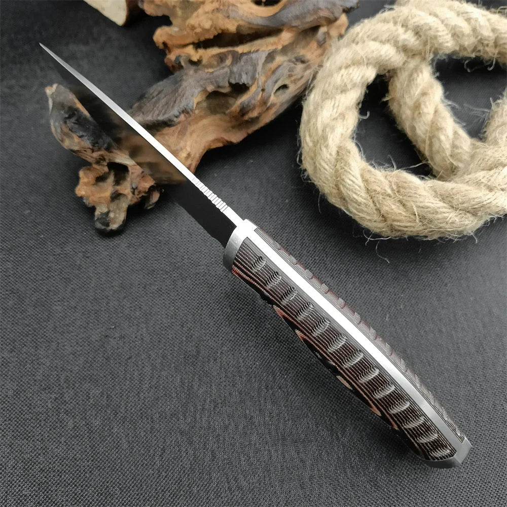 Hunting Knife with Sheath - BK-853 Fixed Blade knives, D2 Steel & G10 Handle for Camping, Survival, EDC Tactical Tool