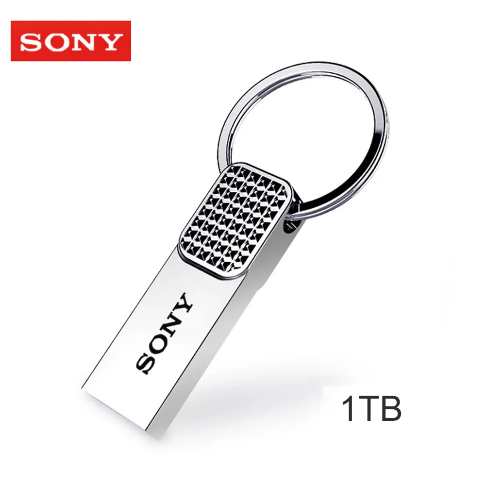 S ony USB Flash Drive 2TB Real Capacity Pen Drive 512GB Memory Stick 1TB Creative Business Gift Silver usb memoria For wholesale