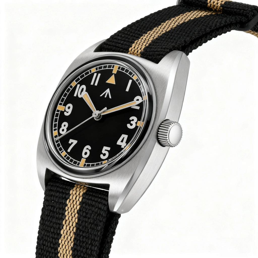 Militado ML17 Military Watch Miyota Super 2035/ GL12 Quartz Movement C3/BGW9 Luminous 100m Waterproof 36MM Vintage Men Watches
