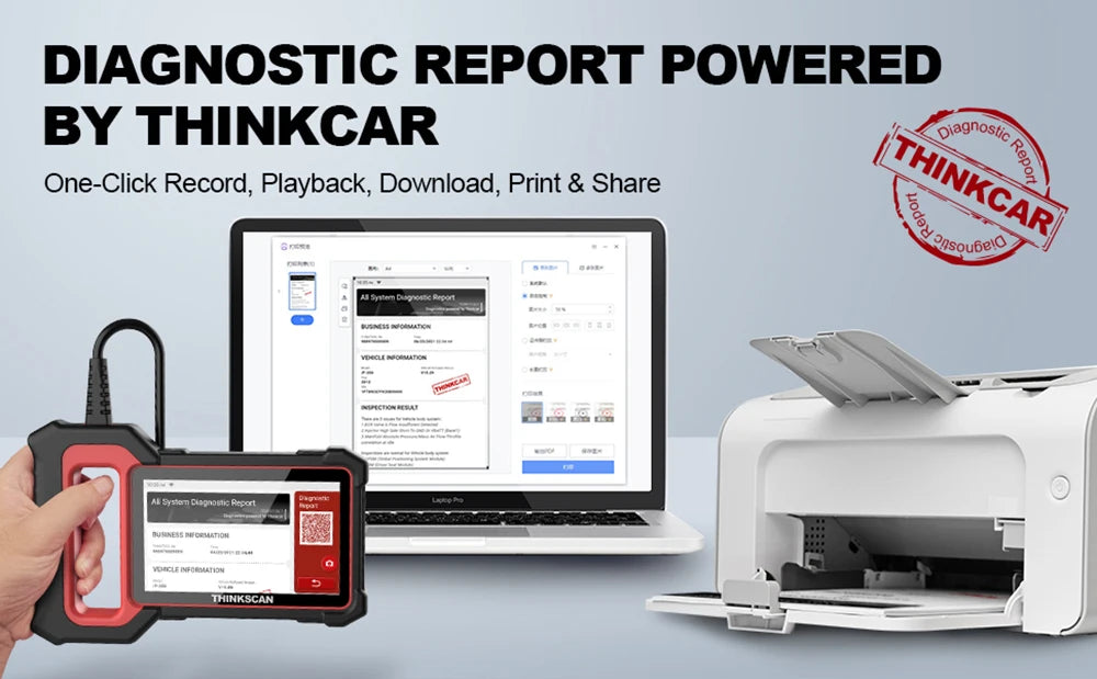 THINKCAR Thinkscan Plus S7 Best Car  Scanner OBD2 Scanner Professional Automotive Code Reader DIY Car Diagnostic Tool 5 Resets