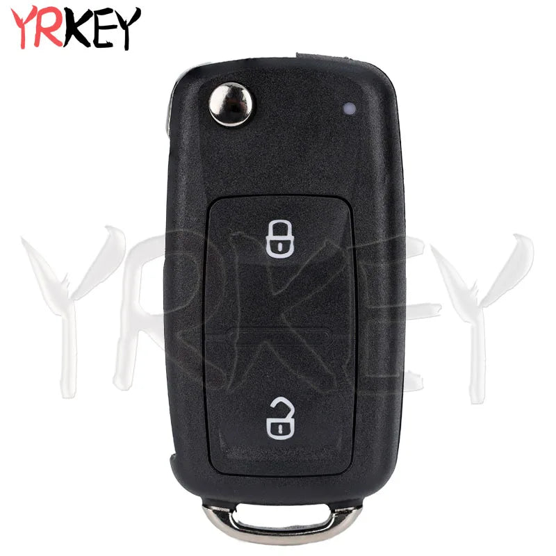 Fob Flip Remote Key for Volkswagen VW Passat Skoda Sedan Polo Beetle Golf 4 5 6 Eos Jetta Tiguan Rapid 433MHz ID48 Hu66 Car Keys