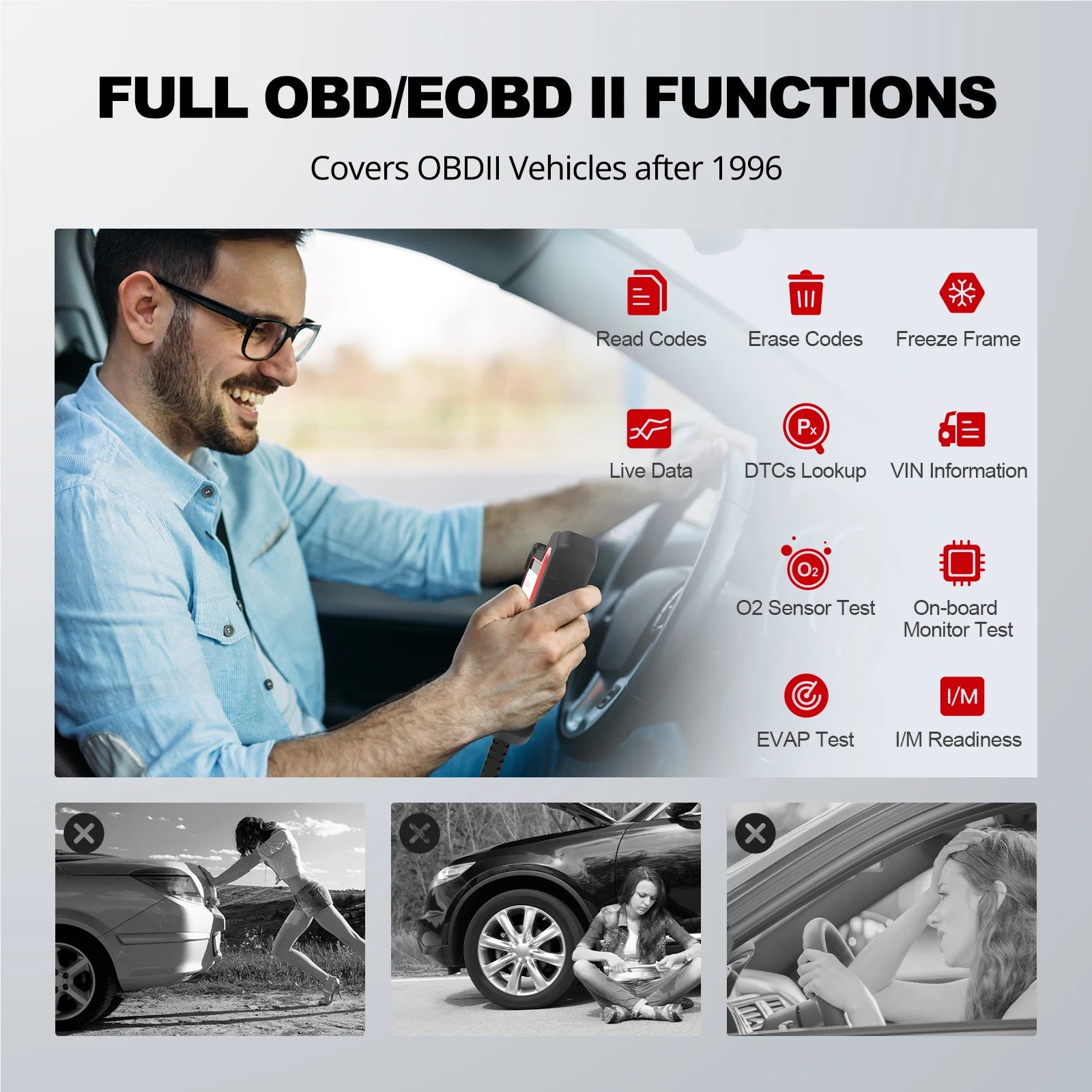 THINKSCAN PLUS S7 S6 S4 THINKCAR OBD2 Scanner Auto ABS,SRS,ECM,TCM,BCM,AC System Car EOBDⅡ Diagnostic Scan Tool Car Code Reader