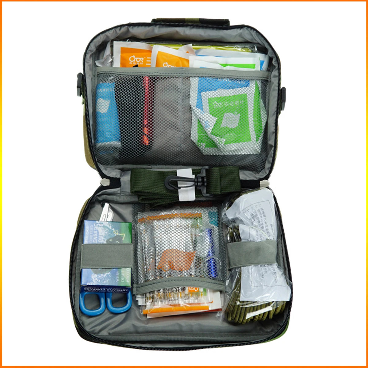 69 items equipment Emergency survival kit Medical camouflage  shoulder backpack First aid escape earthquake disaster prevention