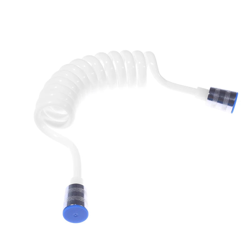 Bathroom Shower Plumbing Hoseswasher Toilet Spray Gun Telephone Wire Telescopic Spring Black White Tube Hose Bathroom Supplies