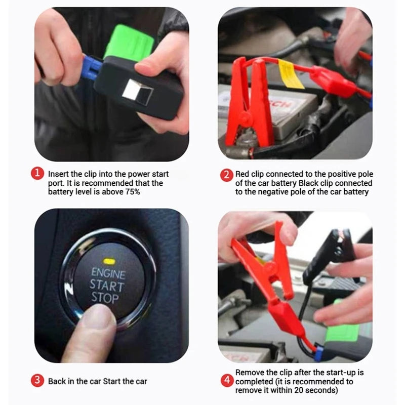 Car Jump Starter 12V 16800mAh Power Bank Portable Car Starting Device Booster Charger Emergency Car Battery Jumpstarter
