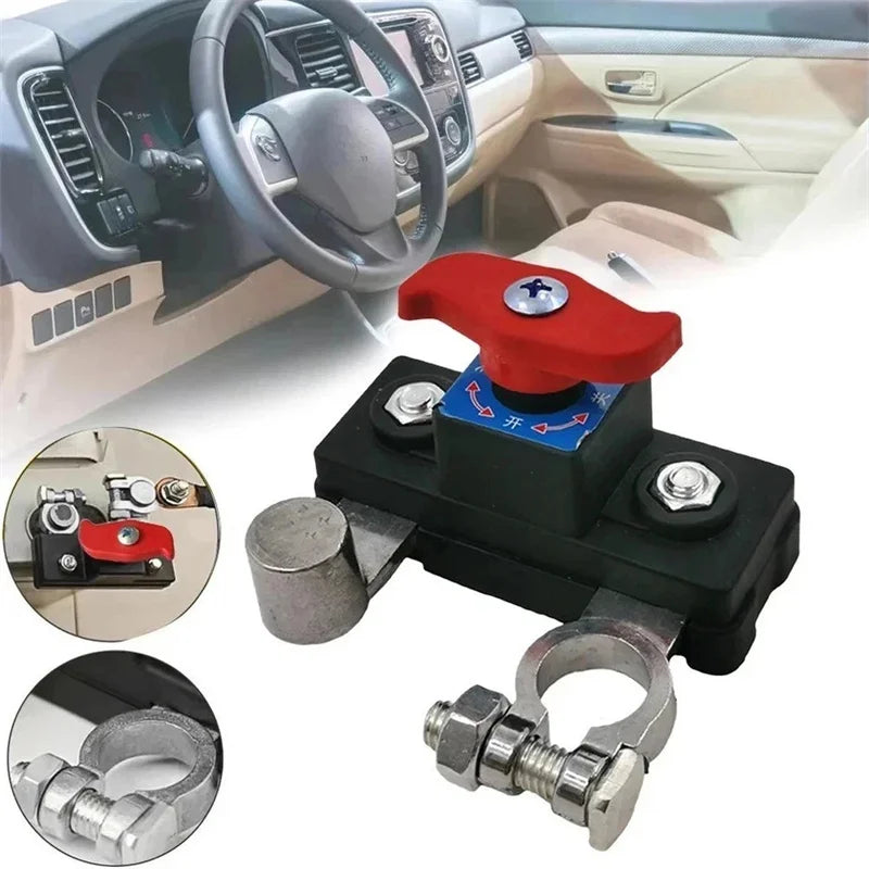Car Battery Cut Off Switch 12V/24V ﻿Disconnect Automatic Circuit Breaker Anti-Power Leakage Protector Universal Auto Parts