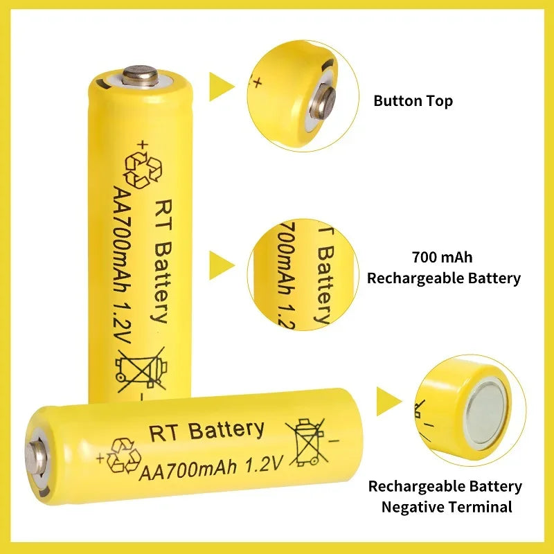 10-60PCS 8000mAh 1.2V AA Ni-MH Rechargeable Battery, Suitable for Remote Control, Toy Flashlight, Wireless Keyboard, Mouse