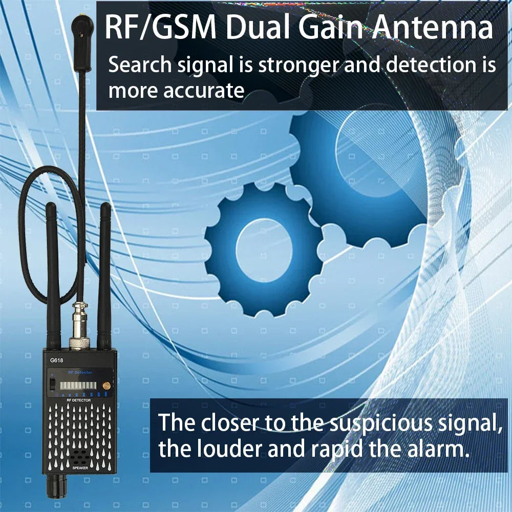 Professional Spy Camera Finder RF Scanner GPS 2-5G Wifi Signal jammer Bluetooth blocker hacking gadgets Hidden Cam/Bug Detector