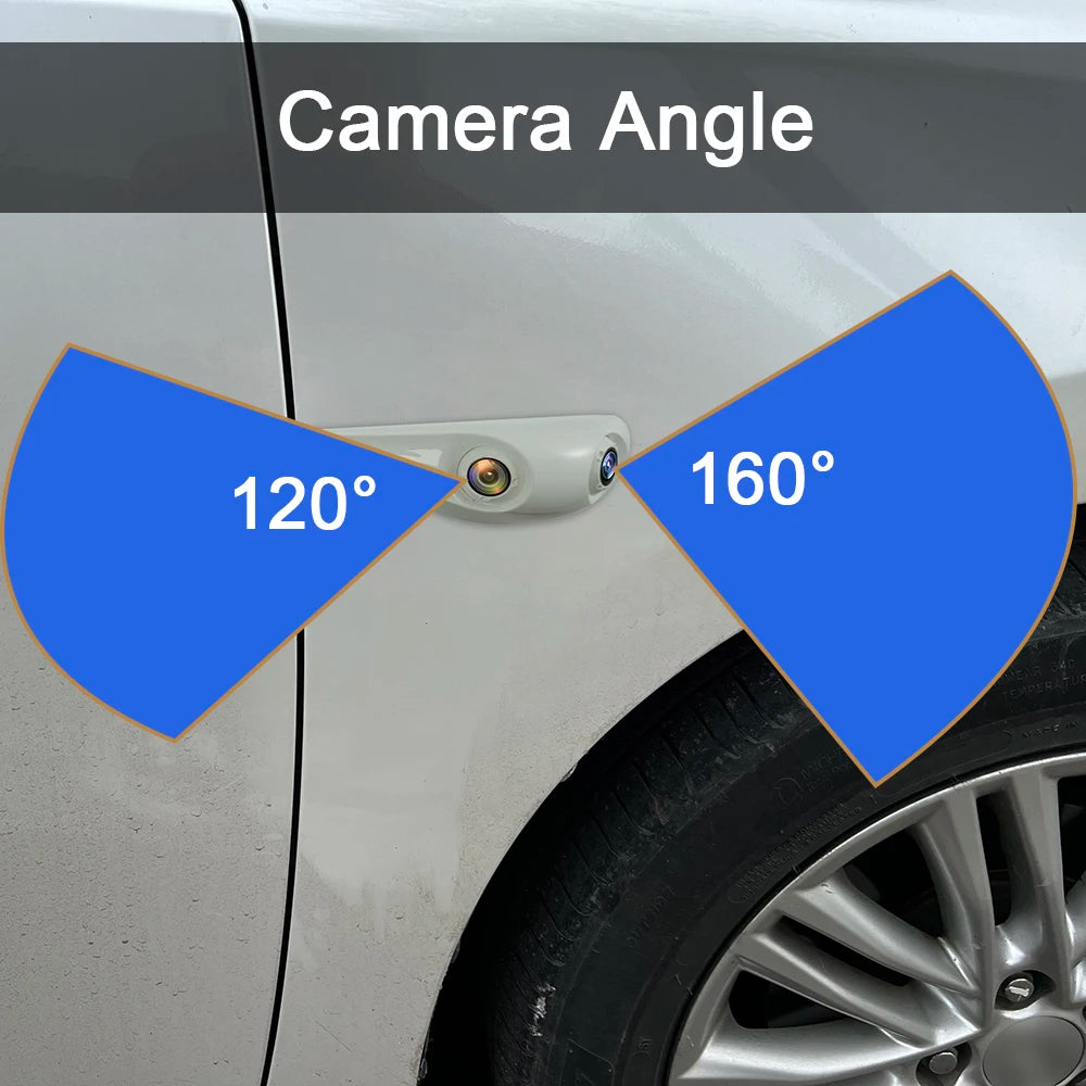 Carsanbo Car Side View Dual Lens Camera Vehicle Side View Camera For Universal Sedan AHD Car Camera Only Work For 1080P Monitor