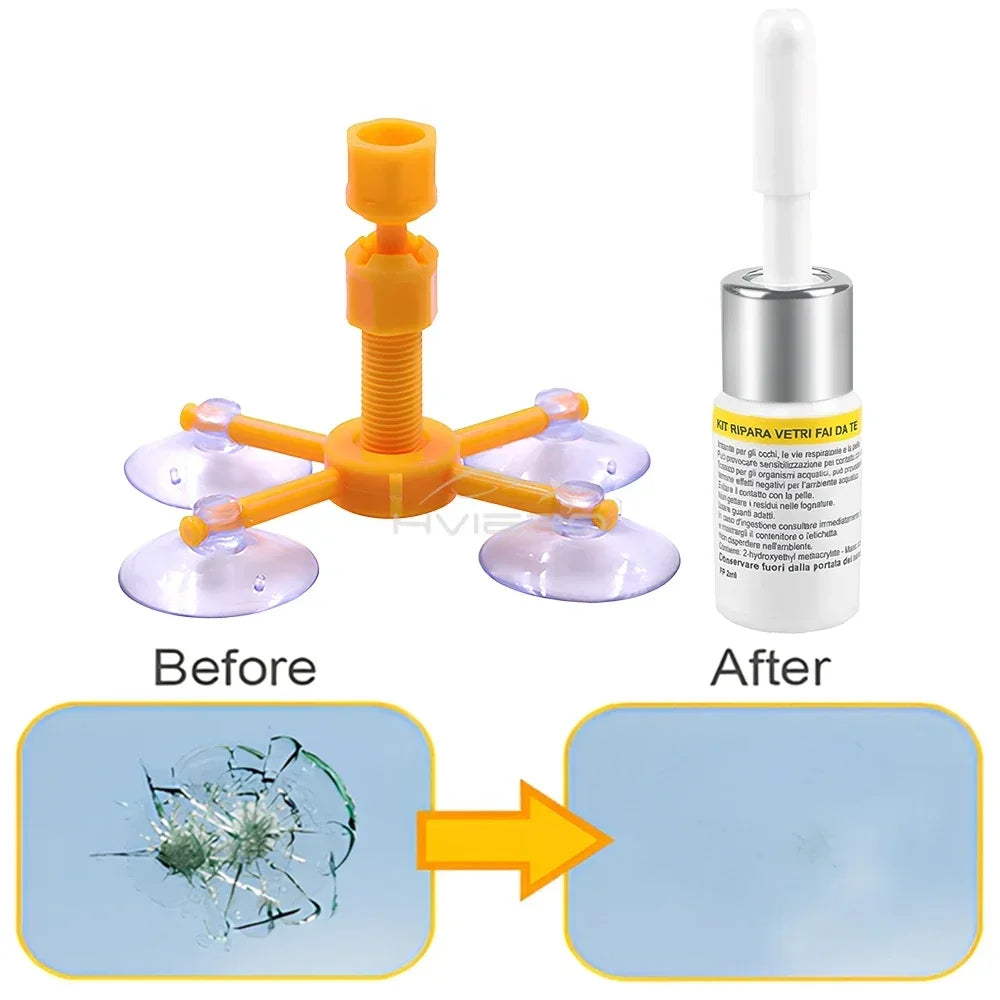 Windshield Repair Kit Scratche Quick Fix Car Styling Cracked Glass Windscreen Resin Sealer DIY Auto Window Screen Polishing Tool
