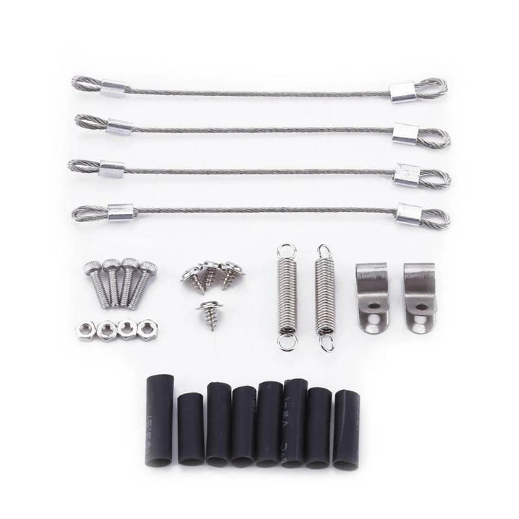 B78B-2 Set Car Accessories: 1 Set Length Metal Body Shell Handrail & 1 Set RC Car Modified Part Steel Rope