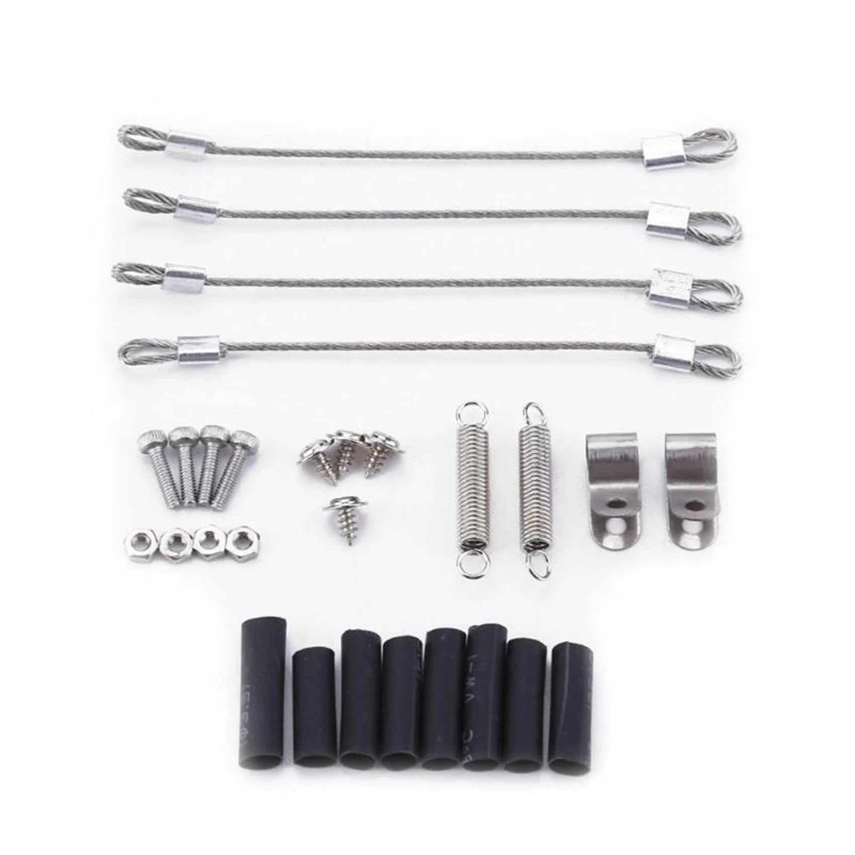 B78B-2 Set Car Accessories: 1 Set Length Metal Body Shell Handrail & 1 Set RC Car Modified Part Steel Rope