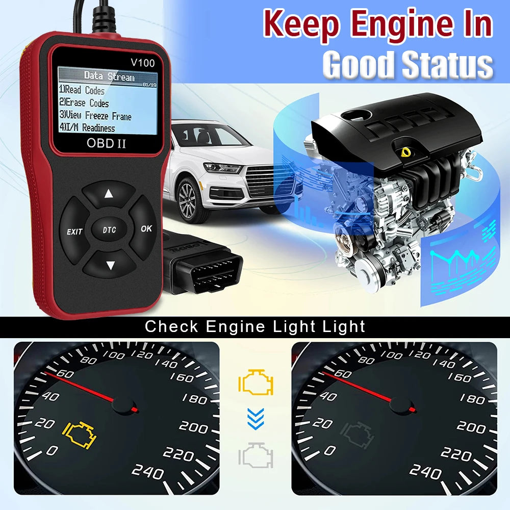 Car Scanner For 12V OBD2 Vehicles Car Accessories Parts Repair Tools Scanner Mechanical Workshop Tools Code Reader Read