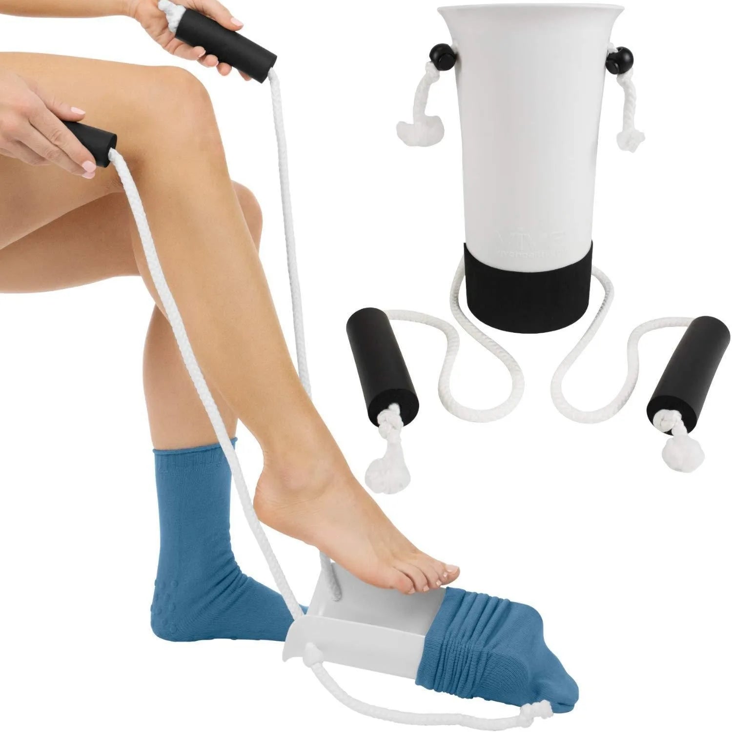 Assistance Sock Aid Kit Non-Slip Senior Sock Aid Helper Stocking Slider Pulling Assist Stocking Slider Sock Helper Aide Tool