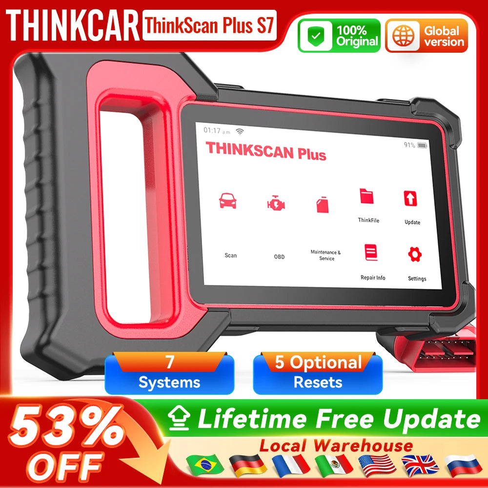 THINKCAR Thinkscan Plus S7 S6 S4 Obd2 Scanner Best Car Diagnostic Tools Automotivo Scanner DIY Auto Diagnosis Tool Code Reader