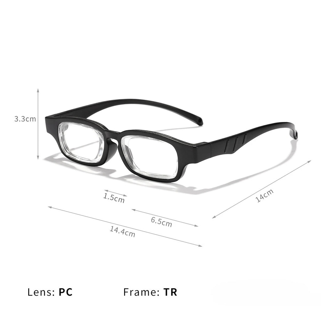 New TR Adjustable Reading Glasses Each Lens Can Be Adjusted 0.5 To 3.5 Rotatable Focus Glasses Portable Presbyopia Glasses
