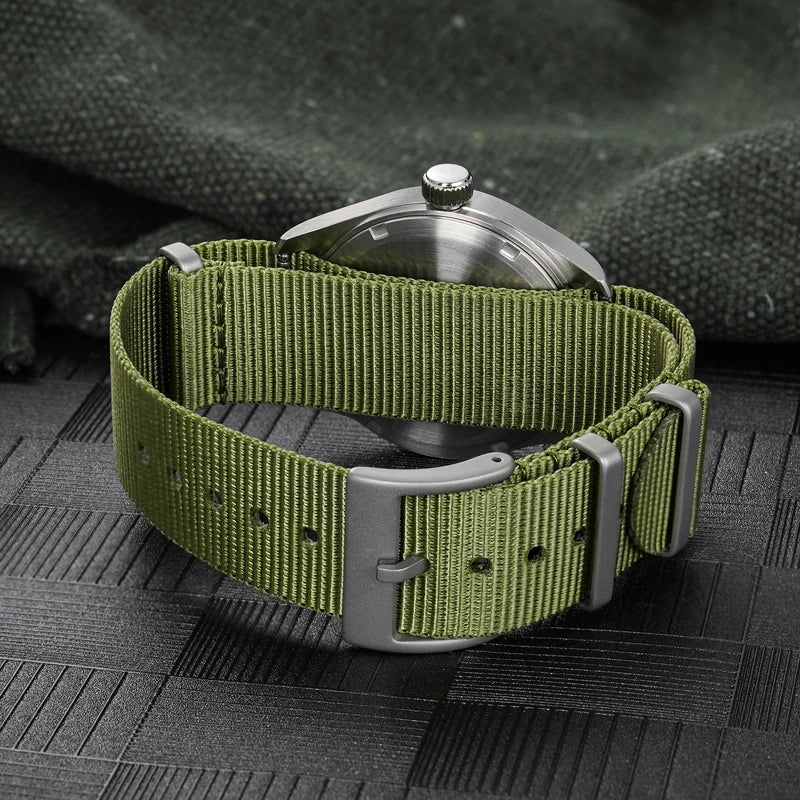 Militado ML08 Men Military Watch VH31 Quartz Movement Sapphire Luminous Waterproof Watches 38mm Vintage Stainless Steel Watch