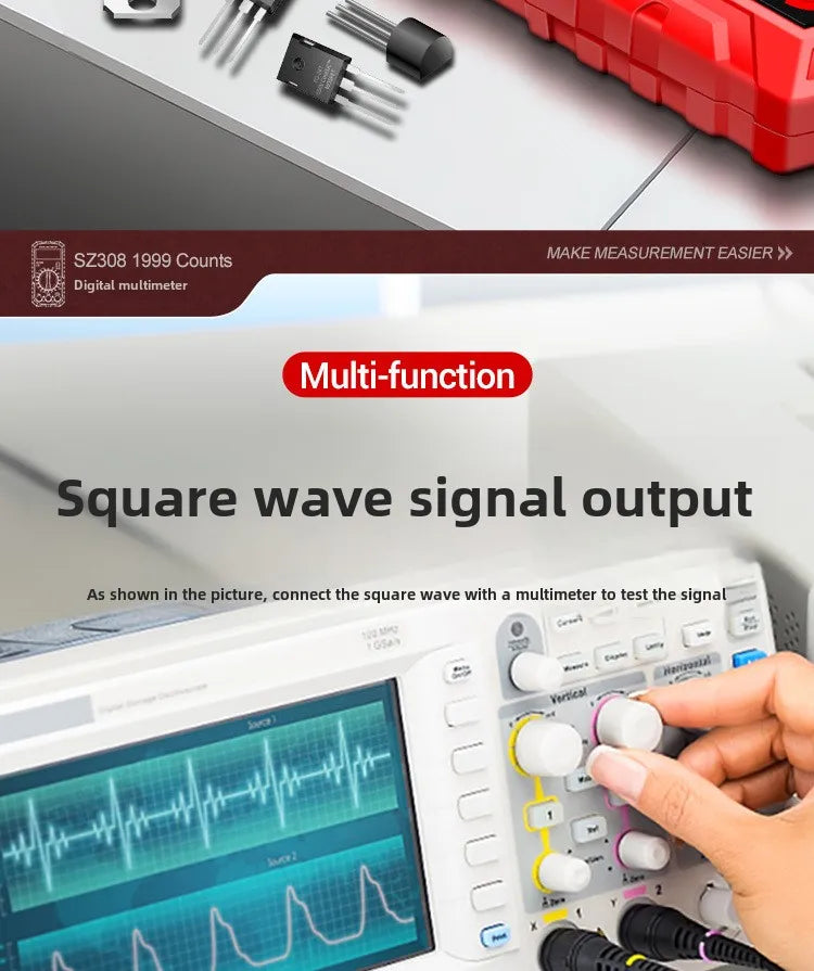 Digital Multi functional Universal Meter for Household Us Digital Multimeter for Electrical Inspection and Maintenance