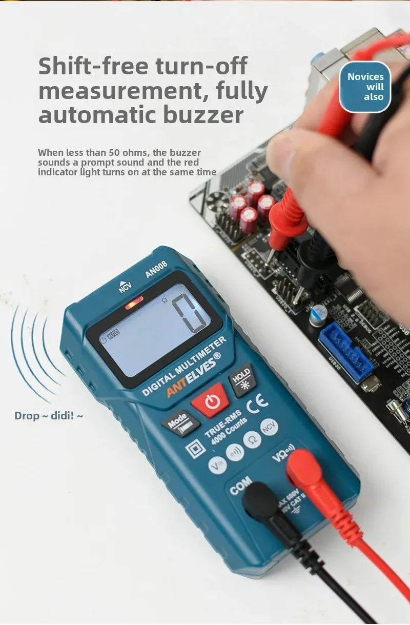 Intelligent Multimeter for Electricians, High-precision Automatic Household Digital Display Electricity Meter Without Gear Shift