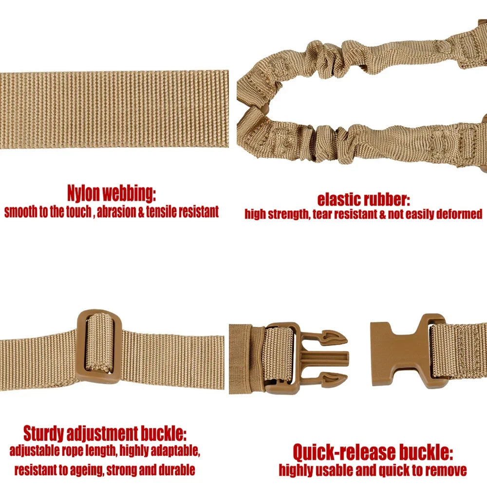 Shot Gun Belt Hunting Accessories Gear Double Point Gun Sling Shoulder Strap Rifle Rope Belt with Metal Buckle Hunt Accessories