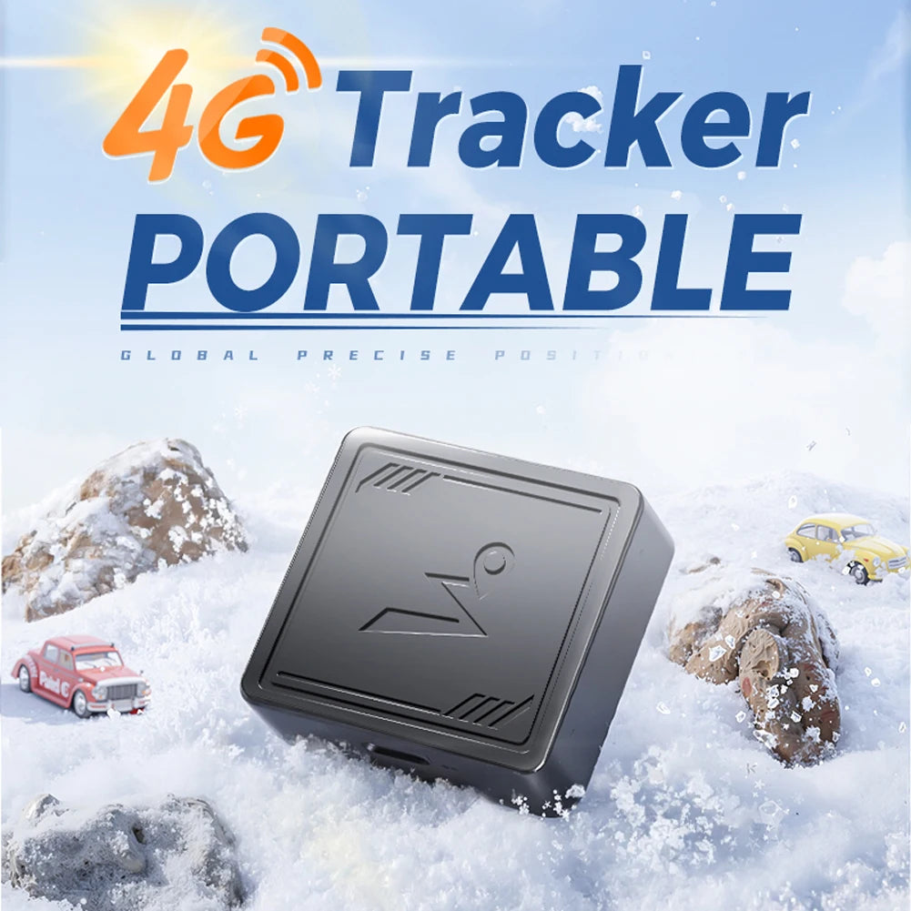 4G GPS Tracker with App Anti-Lost Recording Tracking Device Portable GPS Positioner for Cars Kids Pets