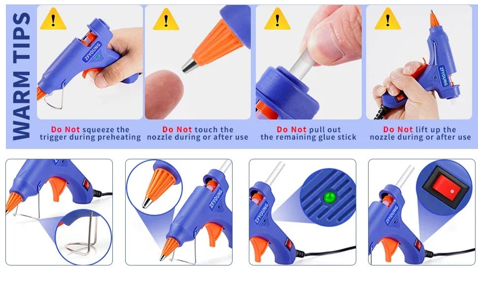Thermal Glue Gun Rechargeable Mini DIY Tools For Home Repair & Crafts Electric Hot Melt Glue Gun Hot Silicone Guns Adhesive Gell