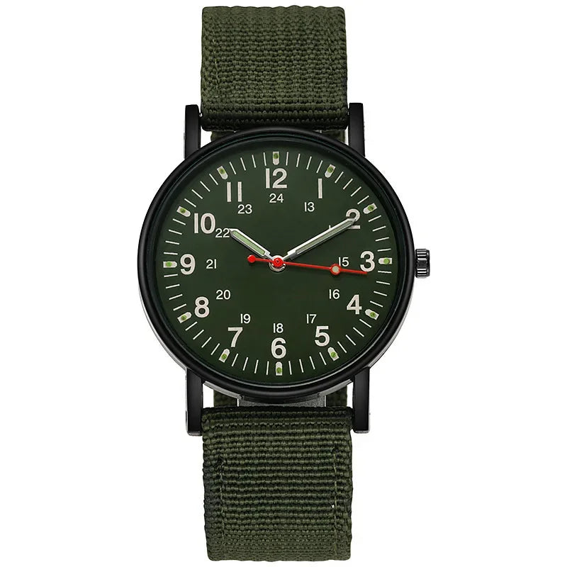 Military Men Watch Outdoor Sports Wristwatches Simple Nylon Band Luminous Male Army Quartz Wrist Watch Relogio Masculino