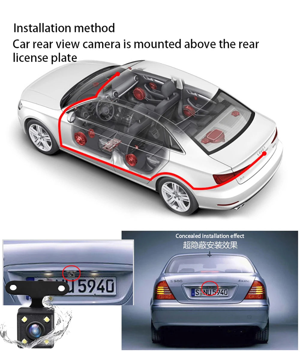 Dual-Lens Car Dvr 1080P Mirror Dash Cam for Cars Camera for Vehicle Video Recorder Front and Rear Camera Dashcam Car Accsesories