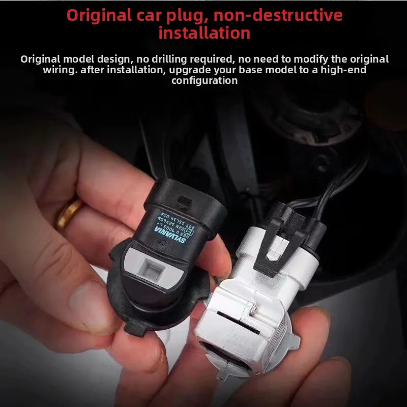 Automotive LED Headlights - High/Low Beam Switchable Headlight Bulbs, Laser Wireless Integrated LED Lights, Motorcycle Lights