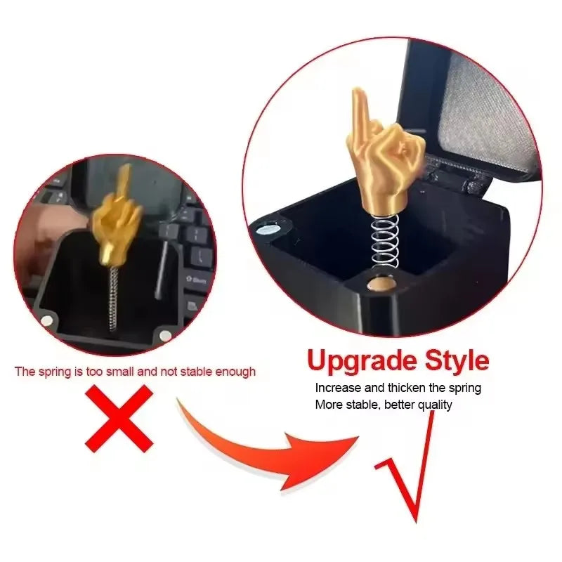 Middle Finger Surprise Gift Boxs Christmas Fun Prank Gift Offices Desk Home Decor Gift Decoration Toys Children Miniature Items