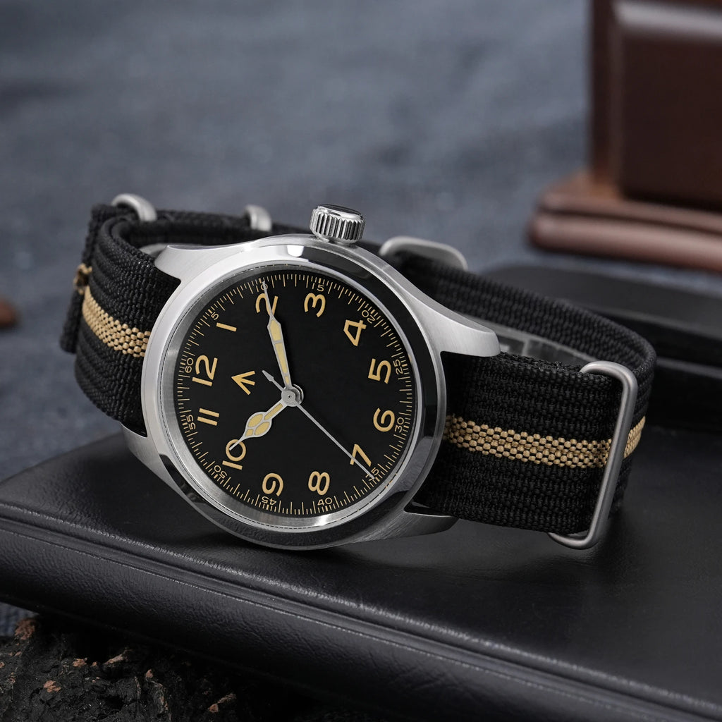 Militado ML08 Military Watch VH31 Quartz Movement Double Sapphire Crystal C3 BGW9 Luminous 10Bar Waterproof 38mm Vintage Watch